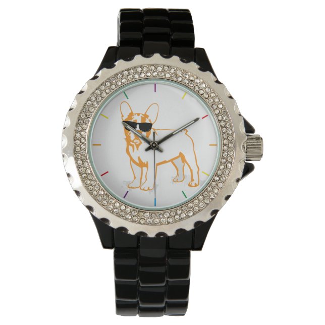 Frenchie Howlelu Horloge (Voorkant)