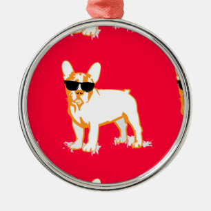 Frenchie Howlelu Metalen Ornament