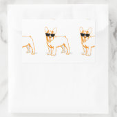 Frenchie Howlelu Rechthoekige Sticker (Tas)