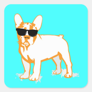 Frenchie Howlelu Vierkante Sticker