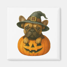 Frenchie in Pumpkin Magneet
