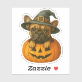 Frenchie in Pumpkin Sticker