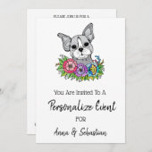 *~* Frenchie  Invitation à l'événement pour joli B (Devant / Derrière)