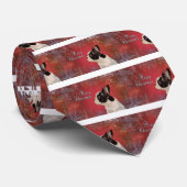 Frenchie-kerstkaart Stropdas (Opgerold)