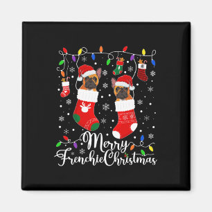 Frenchie Kerstmis Franse Bulldog Xmas Party 1 Magneet