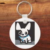Frenchie Keyring Sleutelhanger (Voorkant)