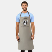 Frenchie Kitchen Help Apron - Bruin Schort (Gedragen)