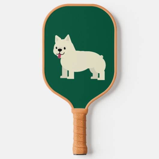 Frenchie Lover Green Pickleball Paddle (Voorkant)
