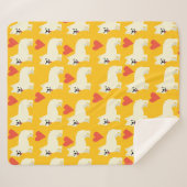 Frenchie Lover Sherpa Deken (Voorkant (horizontaal))