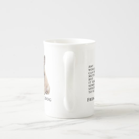 Frenchie Ma Bone China Mok (Achterkant)