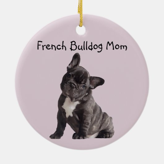 Frenchie Ma French Bulldog Keramisch Ornament (Achterkant)