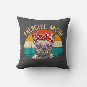 Frenchie mam Gift  Retro Style Bulldog Kussen