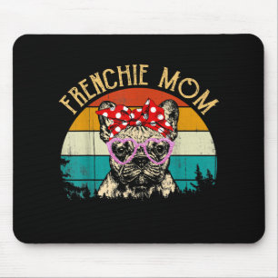 Frenchie mam Gift Retro Style Bulldog Muismat