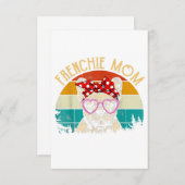 Frenchie mam Lover Gift Retro Style RSVP Kaartje (Voorkant / Achterkant)