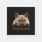 frenchie mama | cadeau van franse stierenhond servet (Voorkant)