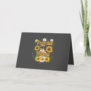 Frenchie Mama Franse Bulldog Hond Zonnebloem Feestdagen Kaart