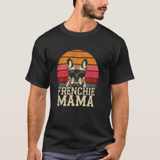 Frenchie Mama Grappige Franse Bulldog Vintage Zons T-shirt