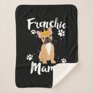 Frenchie Mama Vrouwen Mor Moeder Hondenliefhebber Sherpa Deken