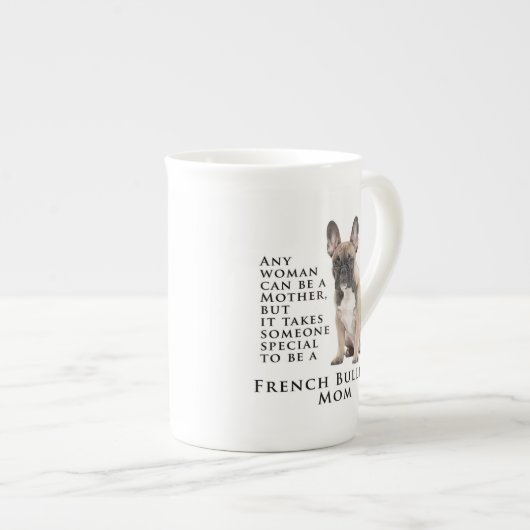 Frenchie Mom Bone China Mug (Devant droit)
