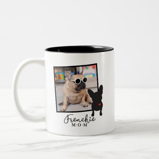 Frenchie Mom Coffee Mug Ajouter votre photo (Gauche)