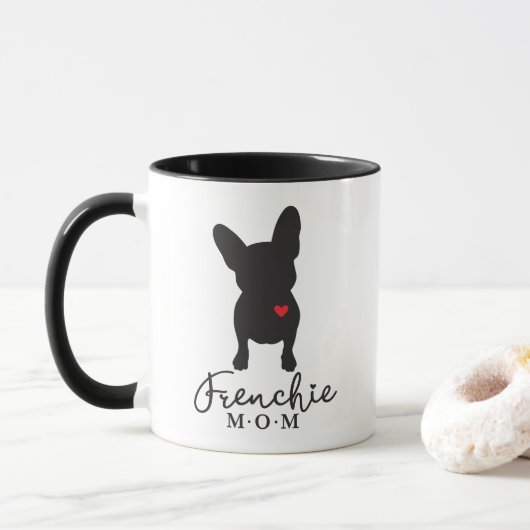 Frenchie Mom | French Bulldog Coffee Mug (Avec donut)