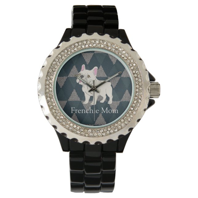Frenchie Mom Horloge (Voorkant)