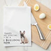 Frenchie Mom Serviette de cuisine (Quart Plié)