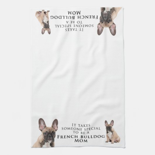 Frenchie Mom Serviette de cuisine (Vertical)