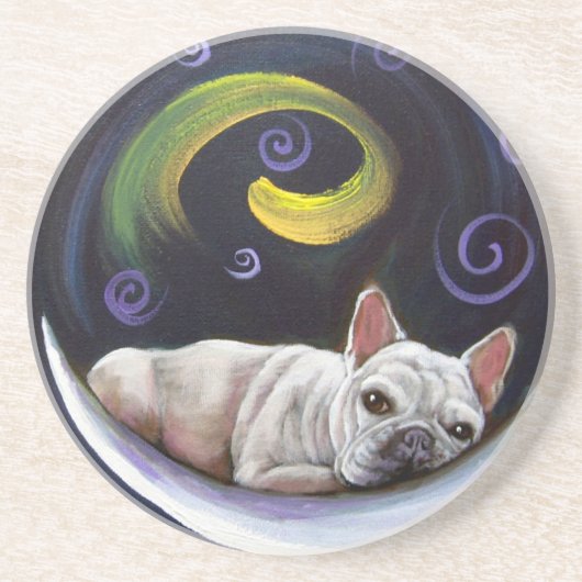 Frenchie Moon Onderzetter (Voorkant)