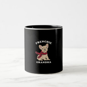 frenchie oma gift   franse kerstcadeau voor bulldo tweekleurige koffiemok