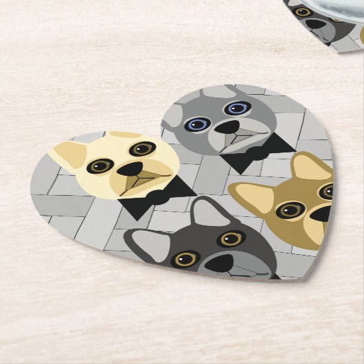 Frenchie Onderzetters (Gekanteld)