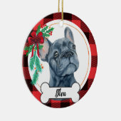 Frenchie Ornament, Franse hond Keramisch Ornament (Rechts)