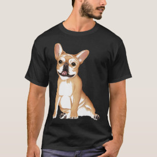 Frenchie Painted French Bulldog Sitting T-shirt