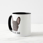 Frenchie Pap Brown French Bulldog Mok (Voorkant links)