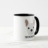 Frenchie Pap White Bulldog Mok (Voorkant rechts)
