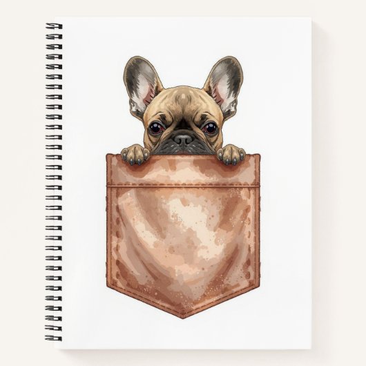 Frenchie Pocket Journal | Cahier de maman de chien (Devant)
