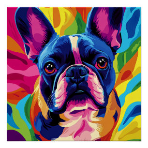 Frenchie Pop Art Perfect Poster