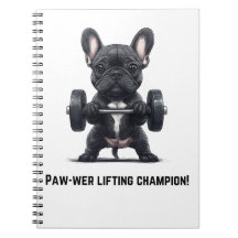 Frenchie Power Lifter Notitieboek