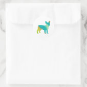 Frenchie Ronde Sticker (Tas)