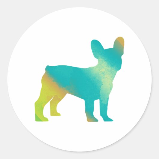Frenchie Ronde Sticker (Voorkant)