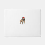 Frenchie Santa Hat & Christmas Lights Schattige Fr Deurmat (Voorkant)
