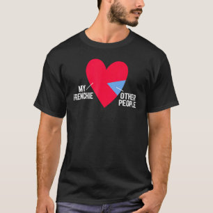Frenchie Schattig Hart Franse Bulldog Grafisch Har T-shirt