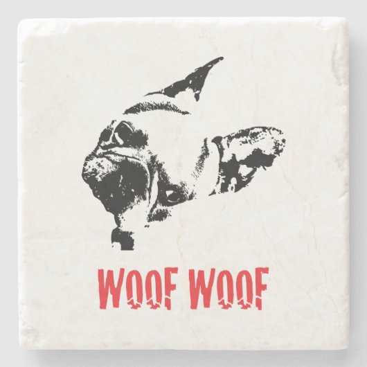 Frenchie Stenen Onderzetter (Voorkant)