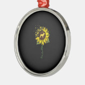 Frenchie Sunflower Ma Metalen Ornament (Links)