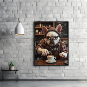 Frenchie tankstation: Sip, Slobber, Serve Poster