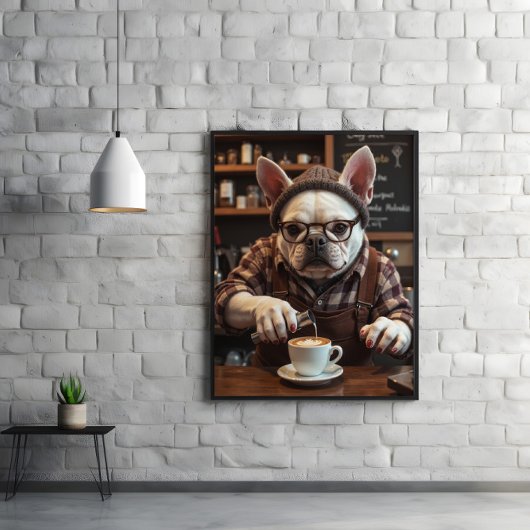 Frenchie tankstation: Sip, Slobber, Serve Poster