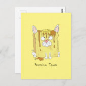 Frenchie Toast Franse Bulldog Briefkaart (Voorkant / Achterkant)