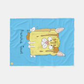 Frenchie Toast Franse Bulldog Fleece Deken (Voorkant (Horizontaal))