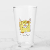 Frenchie Toast French Bulldog Funny Glas (Voorkant)