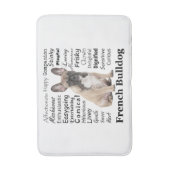 Frenchie Traits Bath Mat (Voorkant Verticaal)